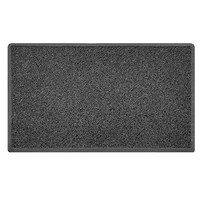Image of Nicoman Plain Door Mat Dirt Trapper Washable Barrier Doormat Dark Grey (Drainage Open Back) Medium (75x44cm)