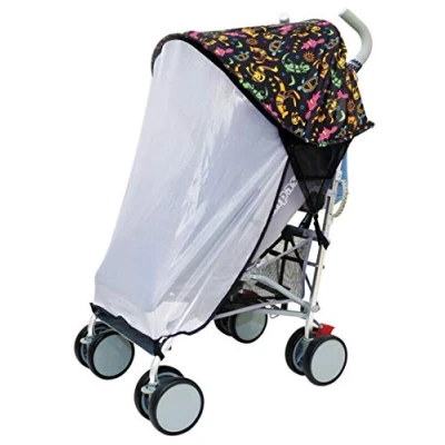 Image of Dreambaby StrollerBuddy Extenda Shade Baby Sun Shield with Insect Netting &amp; UPF 50+ UV Protection Animal Print Design Model F284