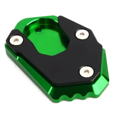Image of Kickstand Enlarge Plate For Kawasaki ER 6N ER6F Z650 Z900 Z900RS Z1000 Z1000SX NEW Motorcycle Aluminum Foot Side Stand Extension Pad (Green)