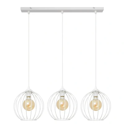Image of Mercure Straight Bar Pendant Ceiling Light White 70cm