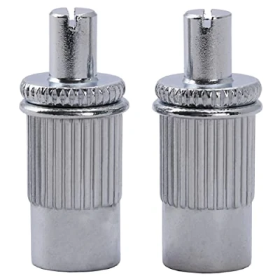 Image of Musiclily Pro M8 Metric Nashville Tune o matic Bridge Mounting Studs and Inserts Bushings Set for Import Les Paul Style Electric Guitar, Chrome(Set of 2)