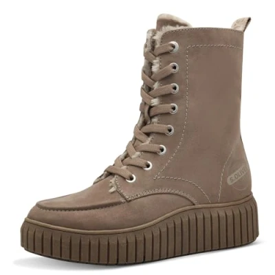 Image of s.Oliver Women&#039;s Wl Lace Boot 5 26240 43 Snow, Taupe, 6.5 UK