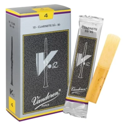 Image of Vandoren V12 Bb clarinet reeds, box of 10 Strength 4
