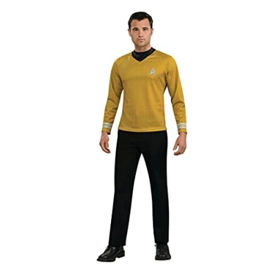 Image of Rubie&#039;s Official Star Trek Shirt Fancy Dress X Large, Gold