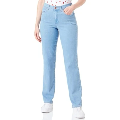 Image of Wrangler Women&#039;s Straight Jeans, Blue, W34 / L34