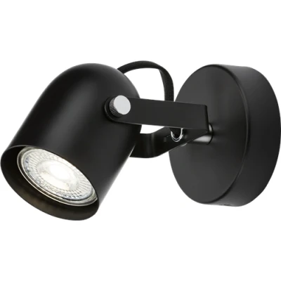 Image of KnightsBridge 230V GU10 Single Spotlight, Matt Black