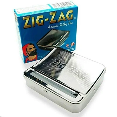 Image of Zig Zag 10x TIN Automatic Cigarette Tobacco Rolling Machine Box ZigZag Roller Roll