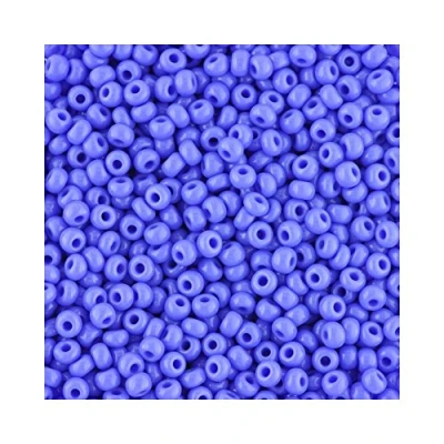 Image of Size 8 Seed Beads Opaque Blue Qty 100 Grams