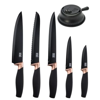 Image of Taylor&#039;s Eye Witness Brooklyn Copper 5 Piece Knife Set With Sharpener