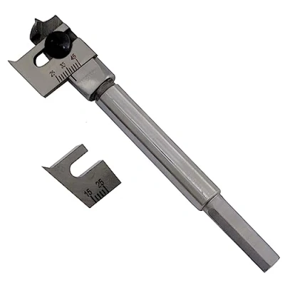 Image of 15 45mm Adjustable Spade Bit Tool Expansive Flat Woodworking Boring Drill Set