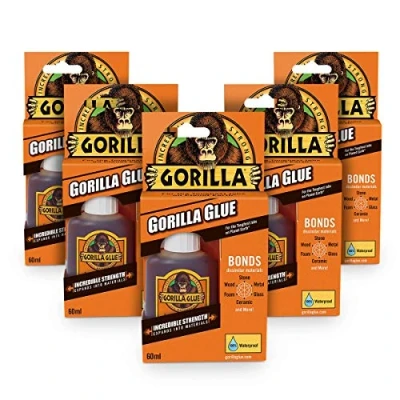 Image of Gorilla Glue 60ml (Pack of 5), Light Brown