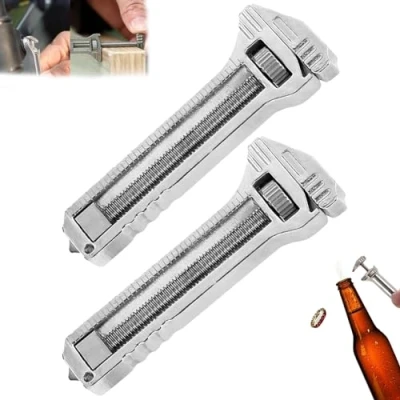Image of enseak Titanium Multitool,mini Multitool Wrench, Compact Alloy Multi tool for Everyday Prep,compact tool,compact Multitool,Beer Opener,Nail Puller