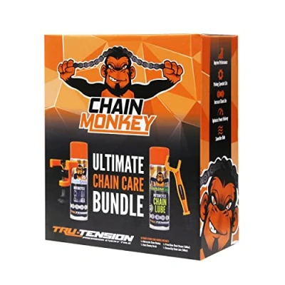 Image of Tru Tension Ultimate Chain Care Bundle Perfect For Road Riding, Off Road, Commuting &amp; Touring Motorcycle Tools Accessories 4 Piece Motorcyle Kit