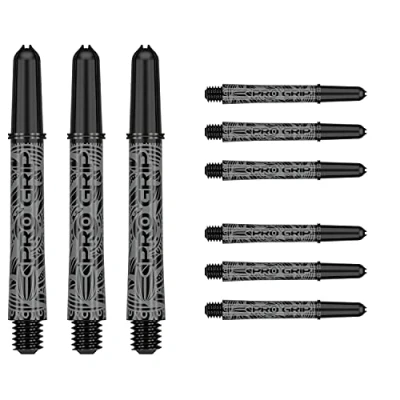 Image of Target Darts Unisex&#039;s 3 x Ink Design Pro Grip Dart Shafts 9 in Total, Black, Intermediate