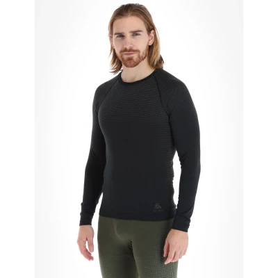 Image of Odlo Men Functional Underwear Long Sleeve Shirt PERFORMANCE LIGHT, black, XXL