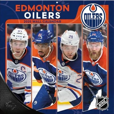 Image of TURNER SPORTS Edmonton Oilers 2025 12x12 Team Wall Calendar (25998011941)