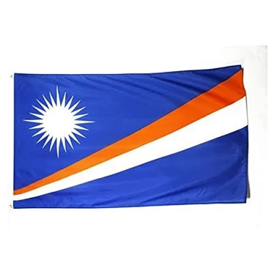 Image of AZ Flag Marshall Islands 2x3 Ft 100D Polyester Marshallese Banner with Two Metal Grommets Fade Resistant Vivid Colors 2&#039; x 3&#039; Feet 90x60 Cm