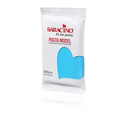 Image of Saracino Sugar Paste Model Sky Blue Modelling 250 g Gluten Free Made in Italy