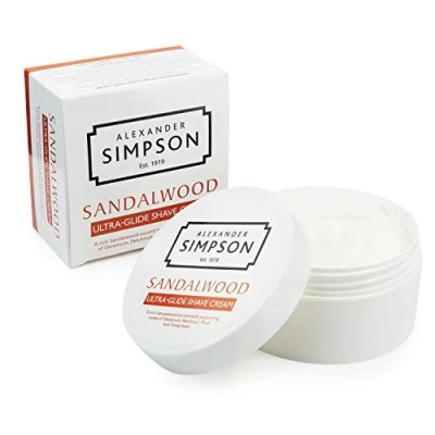Image of Simpsons sandalwood ultra glide shaving cream