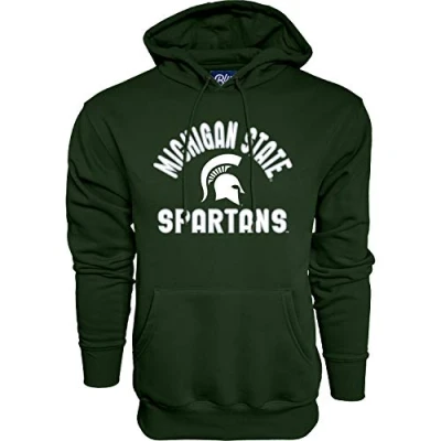 Image of Blue 84 NCAA Michigan State Spartans Mens Hoodie Line Up Team Color, Forest, X Large (MHS_GILFORD_TEAM)