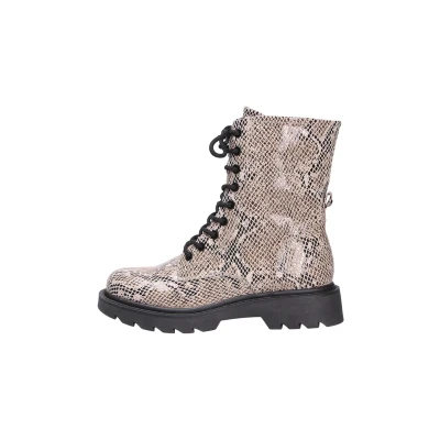 Image of Tamaris Women&#039;s Damen Lace Boot Flat 1 25918 43 Ankle, Beige Snake, 5 UK