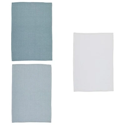 Image of KitchenCraft Waffle Grey Tea Towels 3 Piece Set