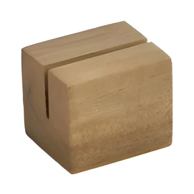 Image of Genware NEV WSH3 Acacia Wood Sign Holder, 3 cm x 2.5