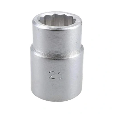Image of 21mm 3/4&quot; Drive Socket 12 Sided 50mm HGV Satin Finish Chrome Vanadium Steel