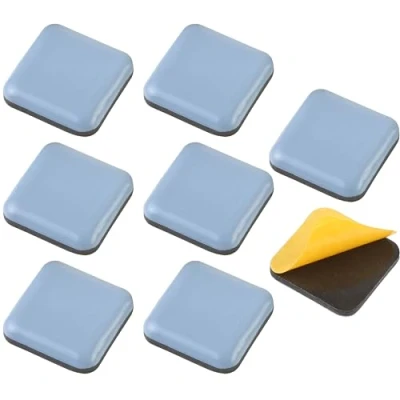 Image of LICQIC Furniture Sliders for Carpet, 8 Pcs PTFE Teflon Appliance Sliders, Self Adhesive Glides Heavy Items (Square, 40 x mm)