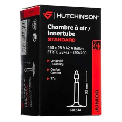 Image of HUTCHINSON Standard Bicycle inner tube Black 450 x 28/42A franz. Ventil 32 mm