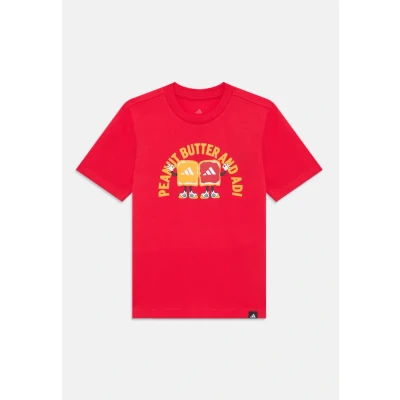 Image of adidas Performance FOOD Junior Unisex Print Tshirt for kids, Size: 9 10y, Pure ruby