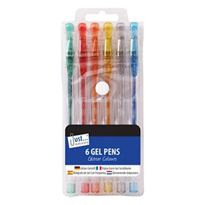 Image of Just stationery Glitter Gel Ink Pen (Pack of 6) 1223