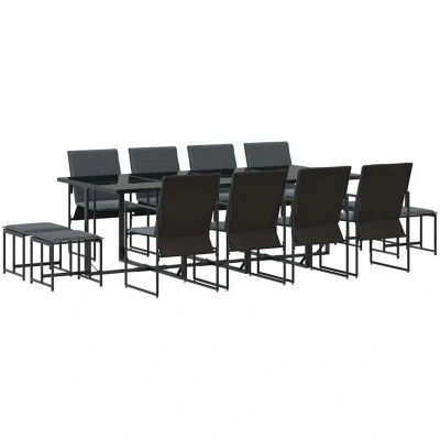 Image of vidaXL 16 Piece Garden Dining Set with Cushions in Steel and Textilene