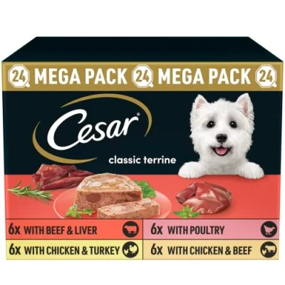 Image of Cesar Country Stew Dog Food, Chicken and Vegetable, 24 x 150 g