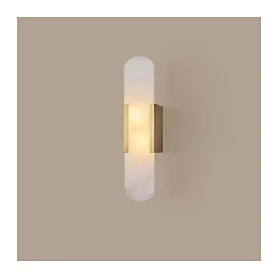 Image of wall lights indoor Marble Lamp, Living Room TV Background Wall, Staircase, Bedroom, All Copper Aisle Bedside Lamp sconce