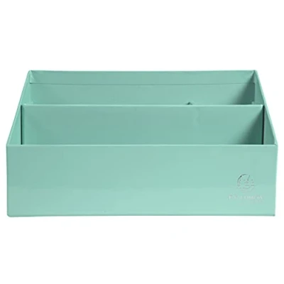 Image of EXACOMPTA Ref.67963D Vertical sorter/letter holder with 3 compartments in Aquarel cardboard Dimensions 250x100x140 mm Compatible DL and C6 format envelopes Pastel green colour