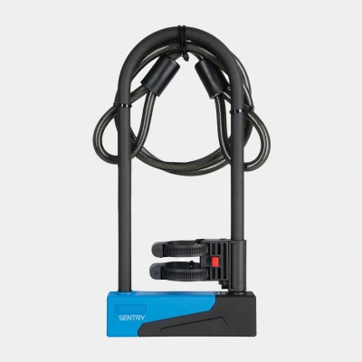Image of Oxford LK329 Sentry Duo U Lock Cycle Security, Silver, 320mm x 158mm + Cable, Set of 2 Pieces