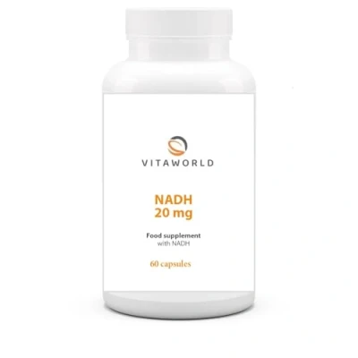 Image of Vita World NADH 20mg (Each Capsule) 60 Vegetarian Capsules Made in Germany