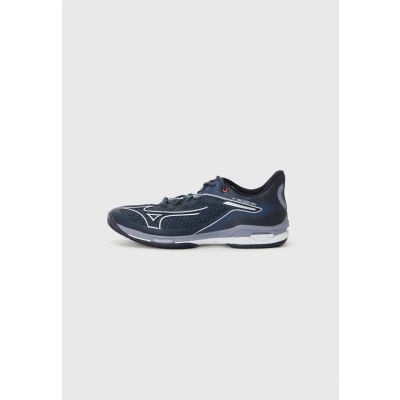 Image of Mizuno WAVE EXCEED TOUR 6 CC Tennis Shoes Odyssey Gray/White/Blue Granite Women/Men Size 11