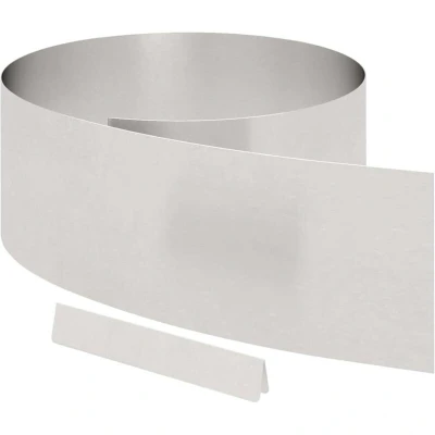 Image of vidaXL Garden Lawn Edging 4 pcs Silver 450 x 25 cm Stainless steel