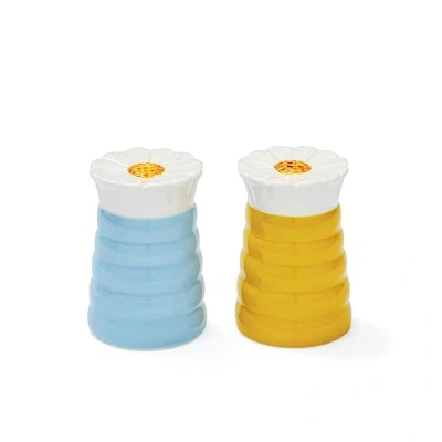 Image of Cooksmart British Designed Salt and Pepper Sets Pots to Suit All Kitchens Shaker for Everday Use English Meadow
