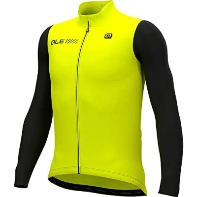Image of Alé Cycling Men&#039;s Solid Fondo 2.0 Long Sleeve Jersey, Blue, S
