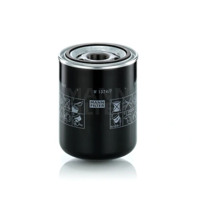 Image of 40030262, 40211116 Oil Filter MANN W 1374/7 1 1/2 16 UN 2B Spin on