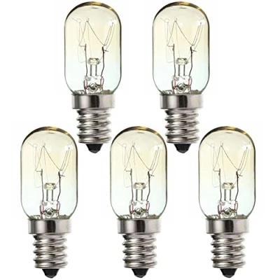 Image of 15W E14 Screw Salt Lamp Bulbs 230V, Scentsy Warmer Bulb Small Edison SES Warm White 2700K, Sewing Machine Light Bulb, Pygmy Fridge T20 Tubular (5 Pack)
