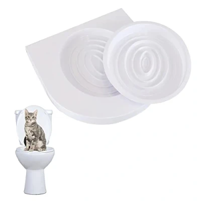 Image of Cat Toilet Seat Training Kit No More Litter Box Tray Potty Train System Nip With Step By Guide HTUK