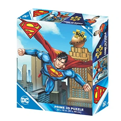 Image of PRIME 3D DC Comics Superman Lenticular Jigsaw Puzzle 61cm x 46cm 500 pcs Games &amp; Puzzles Ages 6+