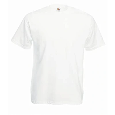 Image of Fruit of the Loom Men&#039;s Valueweight Short Sleeve T Shirt, White, X Large