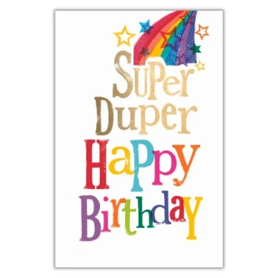 Image of Official Brightside Greeting Card, Super Duper Happy Birthday