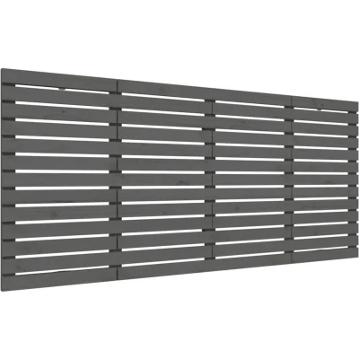 Image of vidaXL Wall Headboard Grey 166x3x91.5 cm Solid Wood Pine