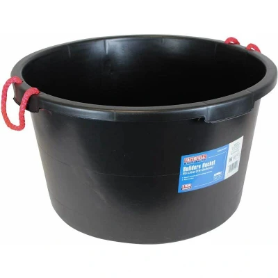 Image of Faithfull Tools FAI65LBUCKET 65 Litre Builders Bucket Clear